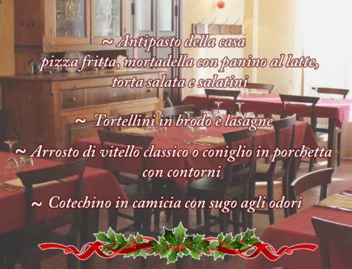 Il nostro Menu per il pranzo di Natale 2018